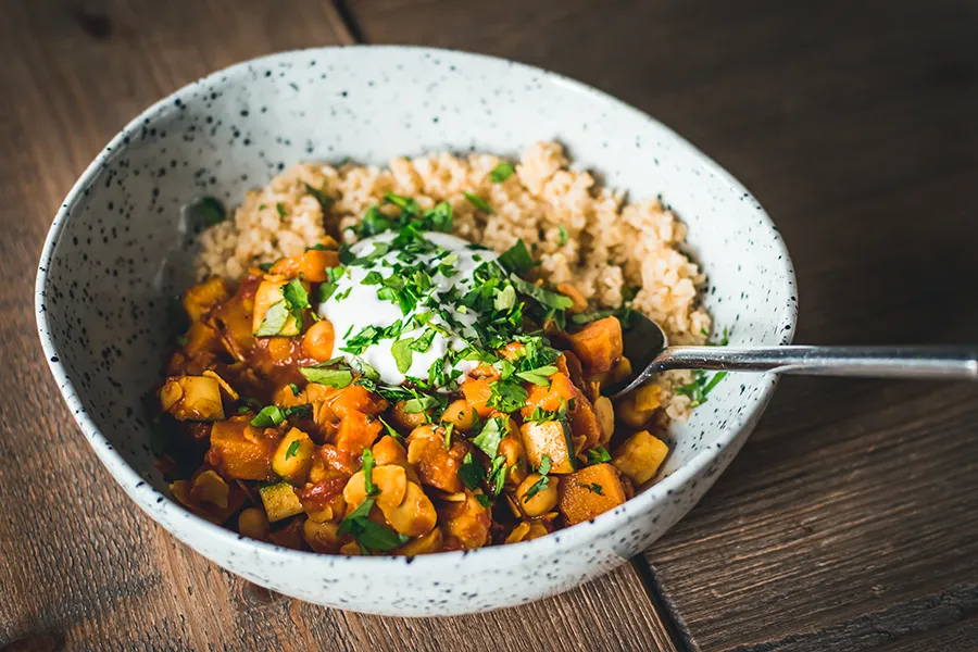 Roast Butternut Squah And Chickpea Tagine